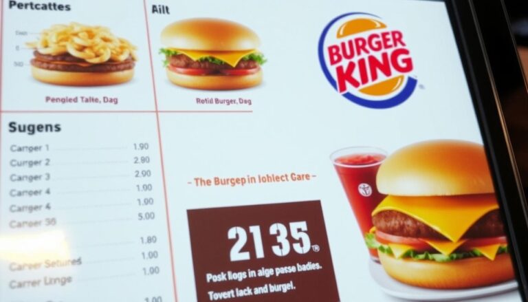 Burger King Allergen Menu