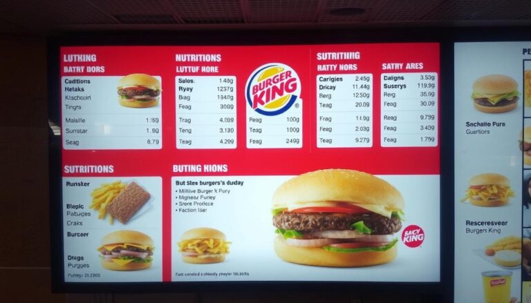 Burger King Menu Nutrition