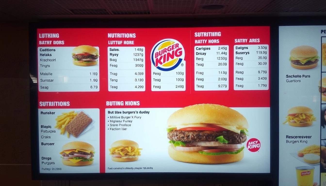Burger King Menu Nutrition