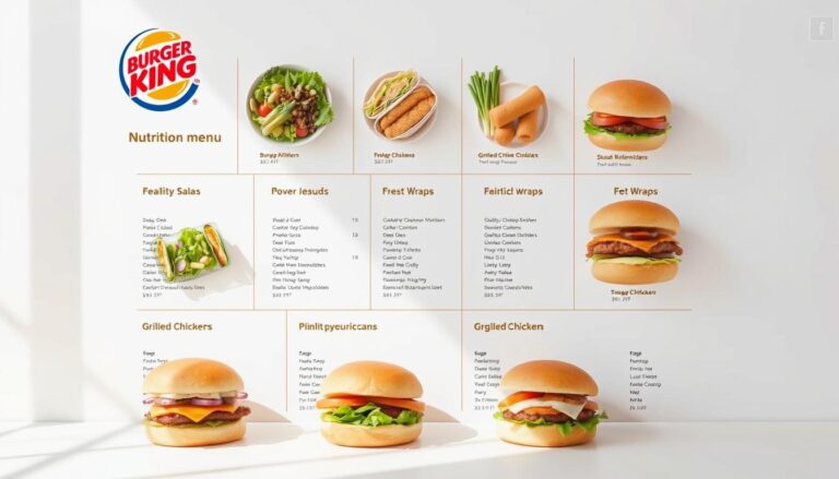 Burger King Nutrition Menu