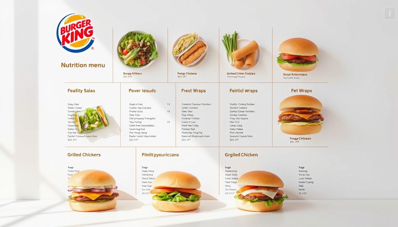 Burger King Nutrition Menu