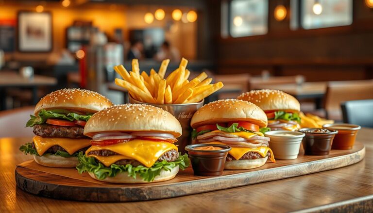 hardees burger menu