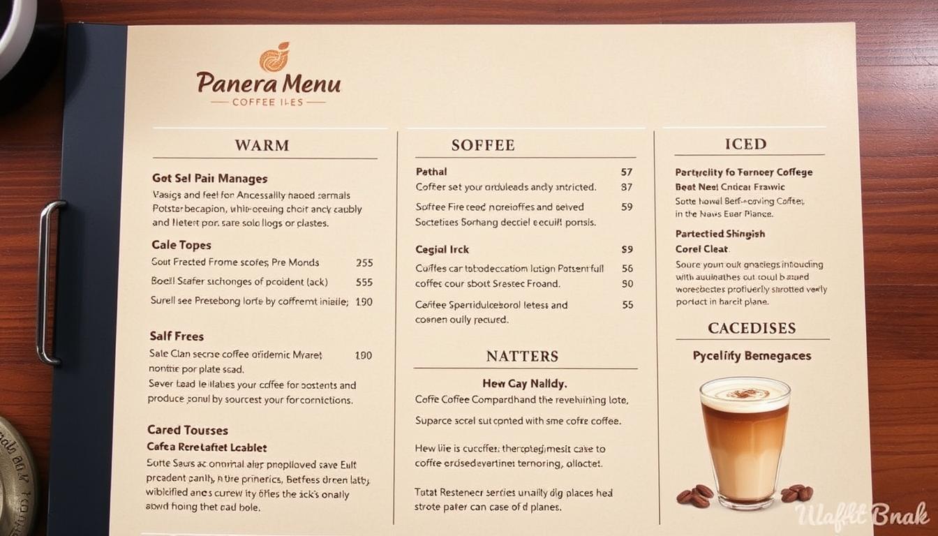 panera bread coffee menu