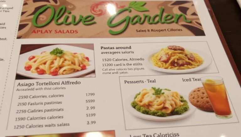 Olive Garden Menu Nutrition and Prices